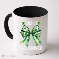 Dibs On The Ginger St PatrickS Coquette Bow Shamrock Women Coffee Mug thumb 0