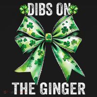 Dibs On The Ginger St PatrickS Coquette Bow Shamrock Women Coaster thumb 2