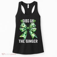 Dibs On The Ginger St PatrickS Coquette Bow Shamrock Women Women's Tank Top thumb 0