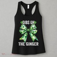 Dibs On The Ginger St PatrickS Coquette Bow Shamrock Women Women's Tank Top thumb 3