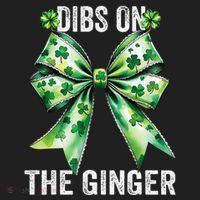 Dibs On The Ginger St PatrickS Coquette Bow Shamrock Women Hat thumb 2
