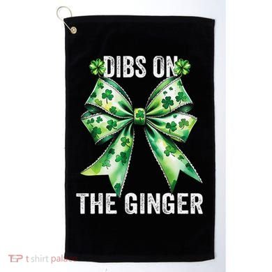Dibs On The Ginger St PatrickS Coquette Bow Shamrock Women Golf Towel