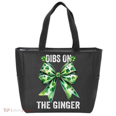 Dibs On The Ginger St PatrickS Coquette Bow Shamrock Women Tote Bag