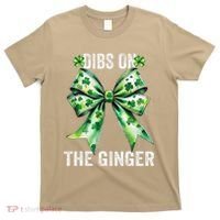 Dibs On The Ginger St PatrickS Coquette Bow Shamrock Women T-Shirt thumb 0