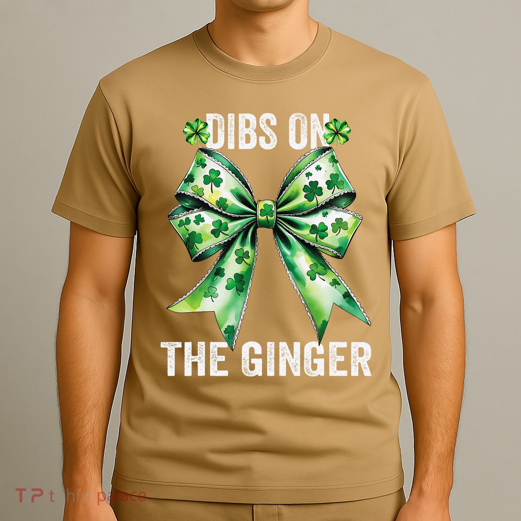 Dibs On The Ginger St PatrickS Coquette Bow Shamrock Women T-Shirt