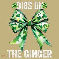 Dibs On The Ginger St PatrickS Coquette Bow Shamrock Women Mousepad thumb 1
