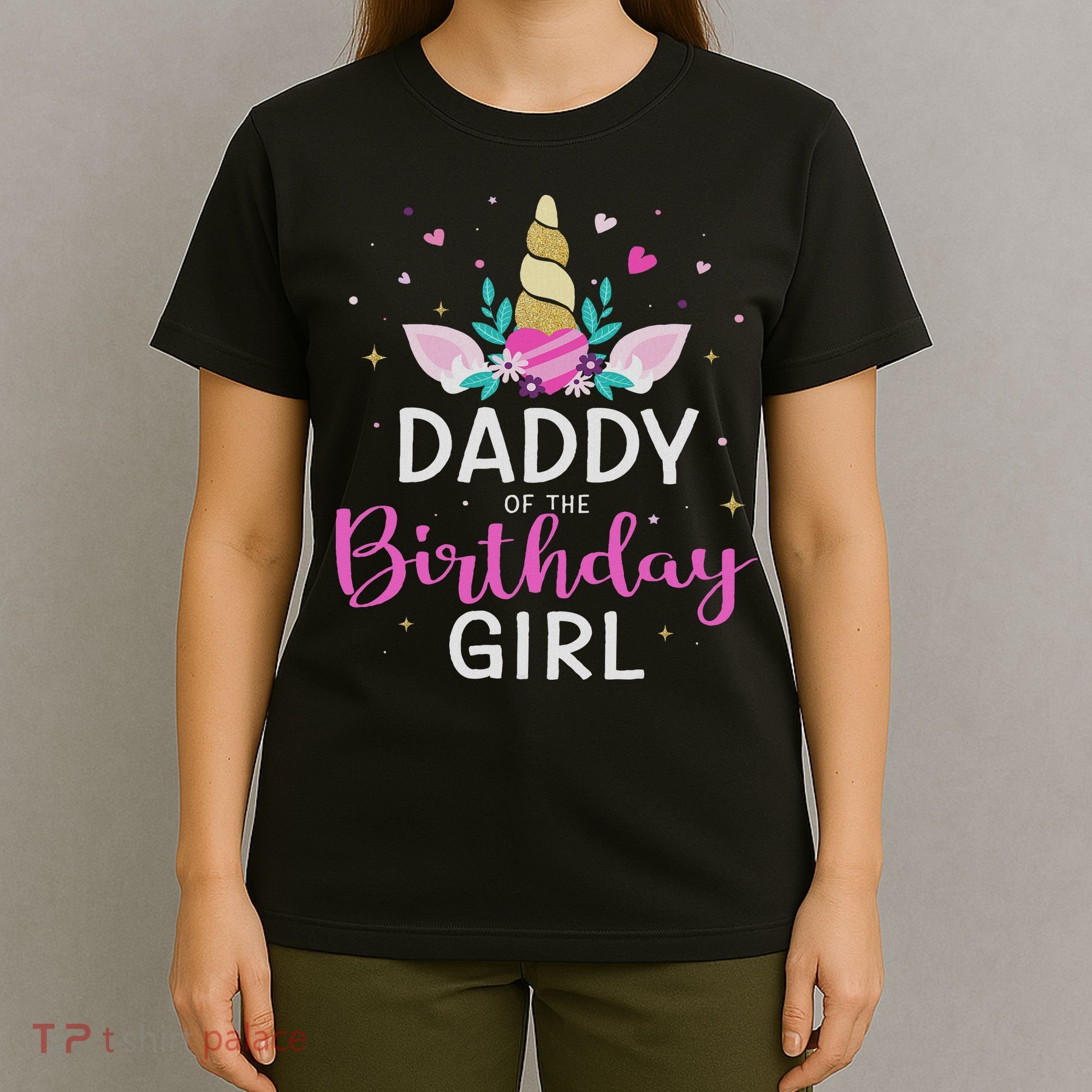 Daddy Of The Birthday Girl Matching Family Unicorn Party T-Shirt