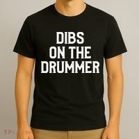 Dibs On The Drummer Funny Band Fan Quote Vintage Distressed T-Shirt thumb 3