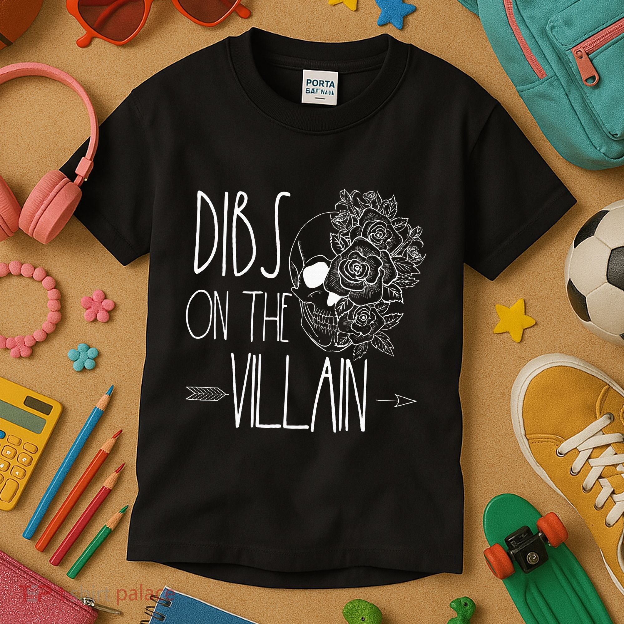 Dibs On The Villain Spicy Books Women Smutty Merch Romantasy Kids T-Shirt
