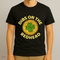 Dibs On The Redhead Ginger Drinking Irish St Patricks Day T-Shirt thumb 3