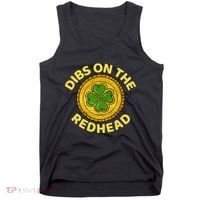 Dibs On The Redhead Ginger Drinking Irish St Patricks Day Tank Top thumb 0