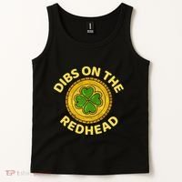Dibs On The Redhead Ginger Drinking Irish St Patricks Day Tank Top thumb 2