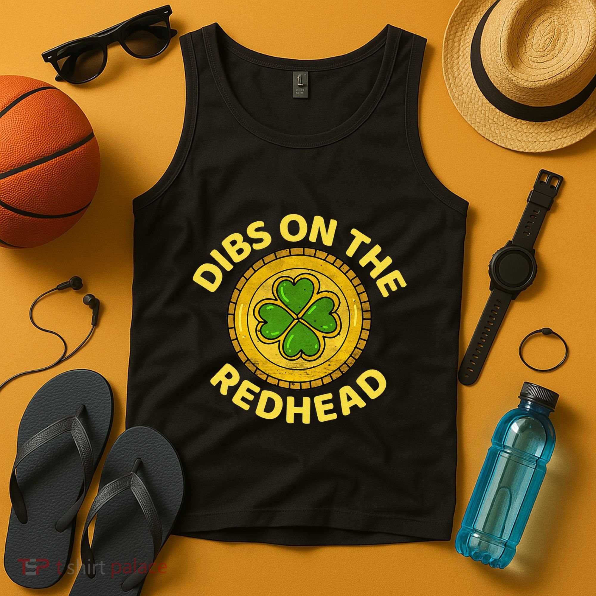 Dibs On The Redhead Ginger Drinking Irish St Patricks Day Tank Top