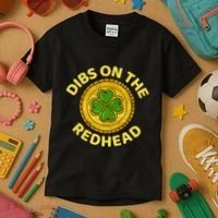 Dibs On The Redhead Ginger Drinking Irish St Patricks Day Kids T-Shirt thumb 3