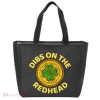 Dibs On The Redhead Ginger Drinking Irish St Patricks Day Tote Bag thumb 0