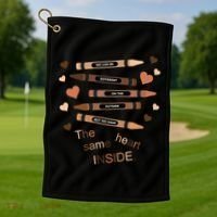 Different On The Outside Same Heart Inside Golf Towel thumb 1