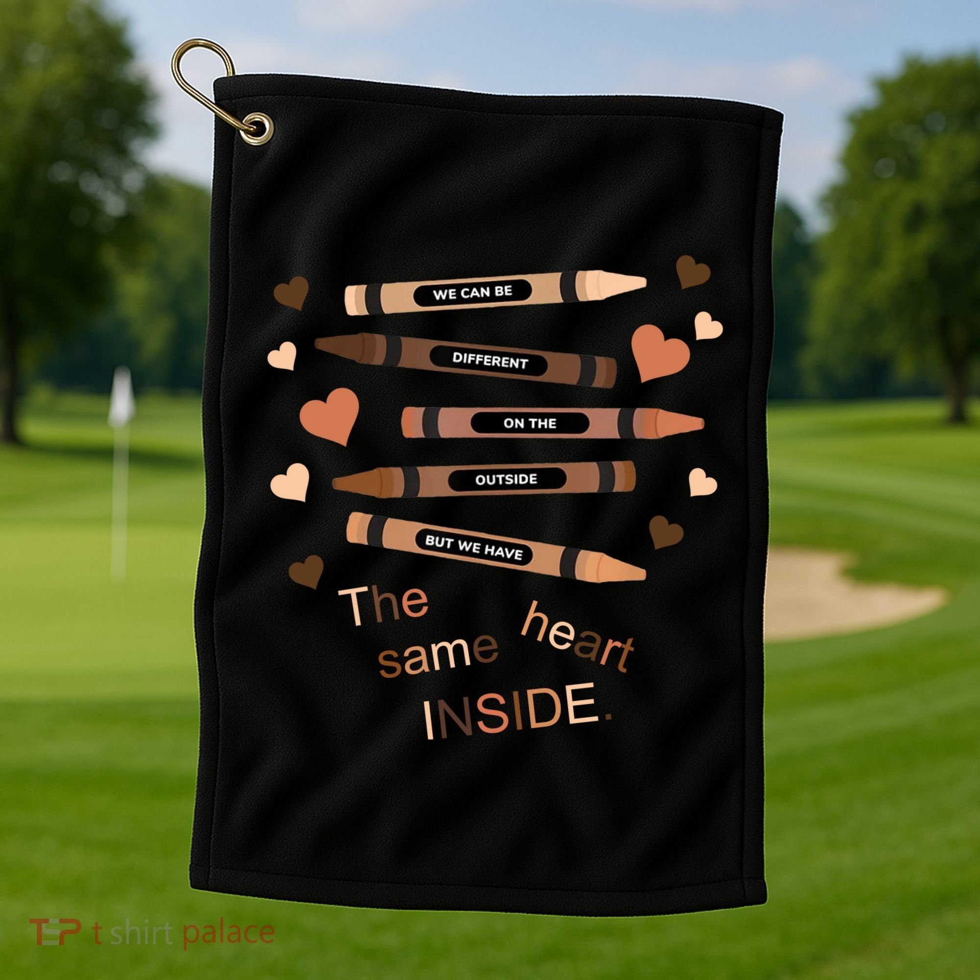 Different On The Outside Same Heart Inside Golf Towel
