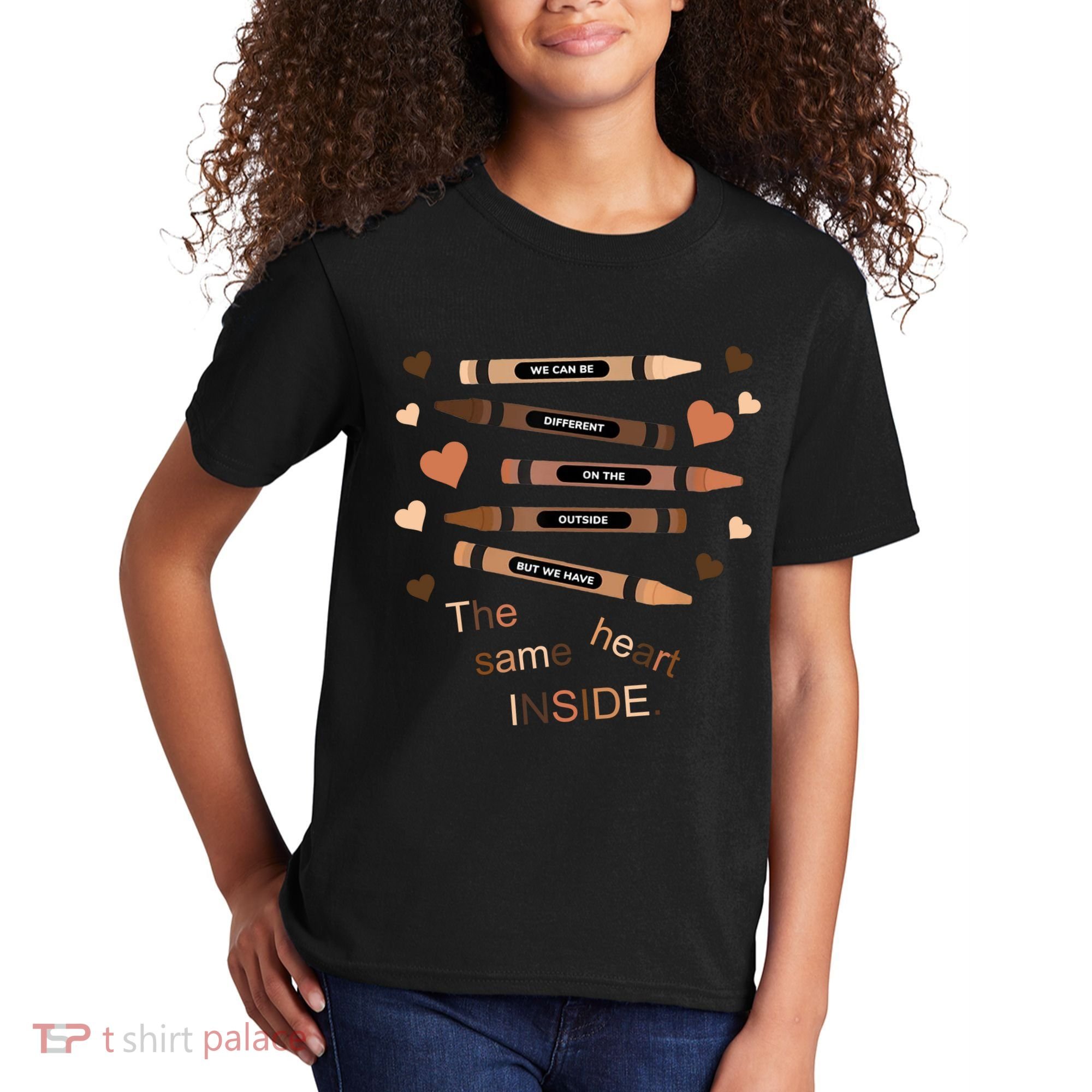 Different On The Outside Same Heart Inside Kids T-Shirt