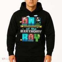 Dad Of The Birthday Boy Video Game Pixel Hoodie thumb 2