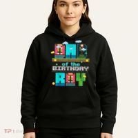 Dad Of The Birthday Boy Video Game Pixel Hoodie thumb 5