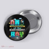 Dad Of The Birthday Boy Video Game Pixel Button thumb 0