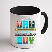 Dad Of The Birthday Boy Video Game Pixel Coffee Mug thumb 1