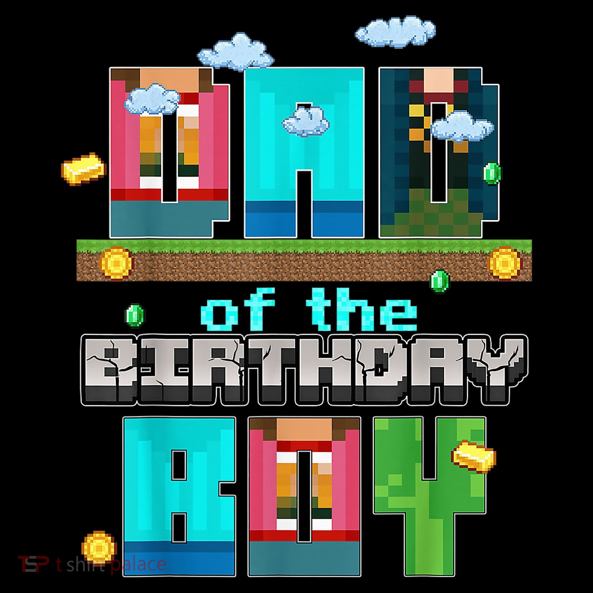Dad Of The Birthday Boy Video Game Pixel Coffee Mug