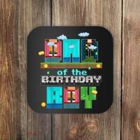 Dad Of The Birthday Boy Video Game Pixel Coaster thumb 0