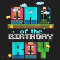 Dad Of The Birthday Boy Video Game Pixel Tumbler thumb 3