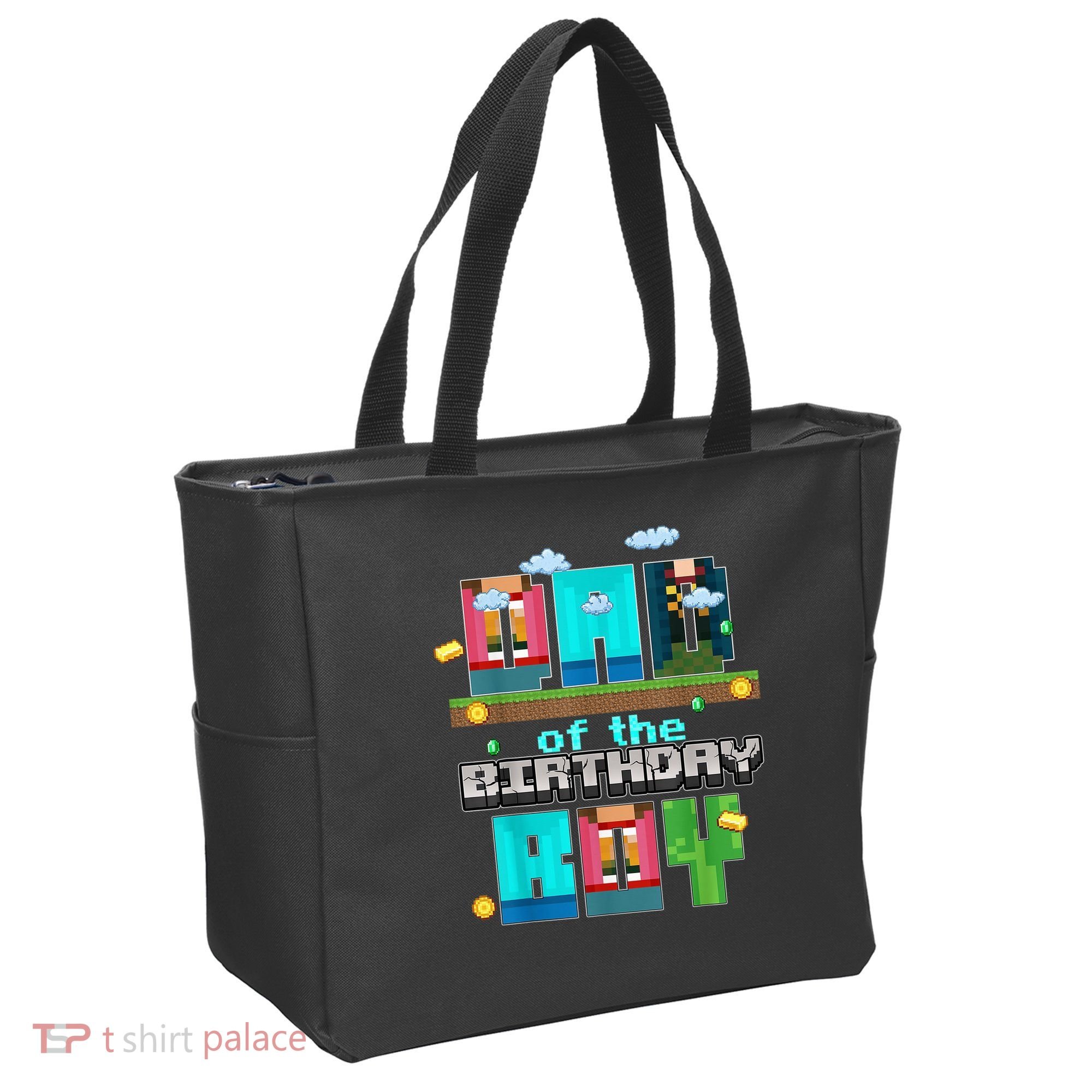 Dad Of The Birthday Boy Video Game Pixel Tote Bag