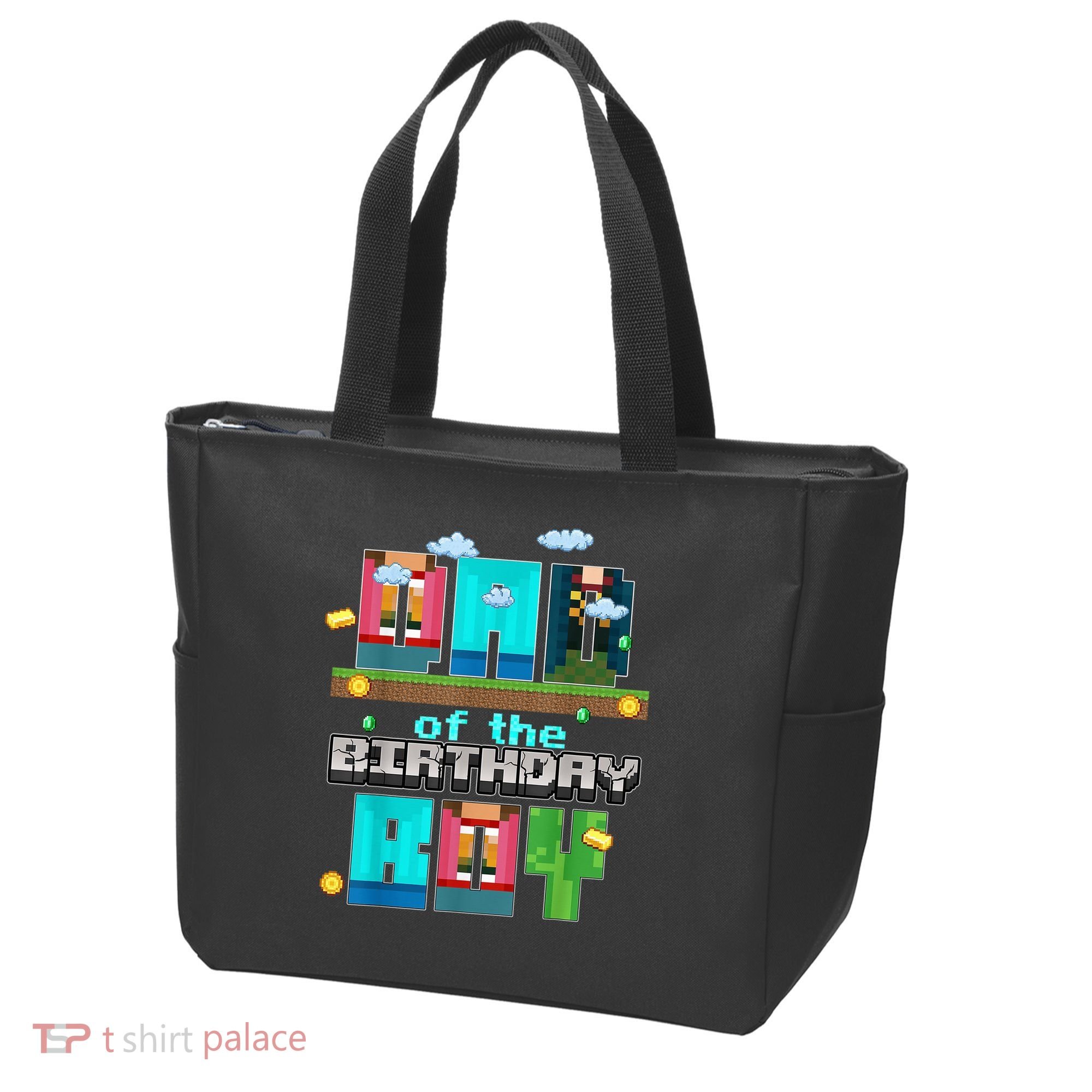 Dad Of The Birthday Boy Video Game Pixel Tote Bag