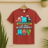 Dad Of The Birthday Boy Video Game Pixel T-Shirt thumb 2