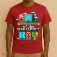 Dad Of The Birthday Boy Video Game Pixel T-Shirt thumb 3
