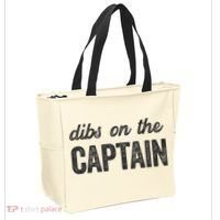 Dibs On The Captain Funny Captain Wife Tote Bag thumb 2