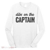 Dibs On The Captain Funny Captain Wife Long Sleeve Shirt thumb 0