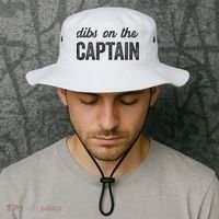 Dibs On The Captain Funny Captain Wife Bucket Hat thumb 2