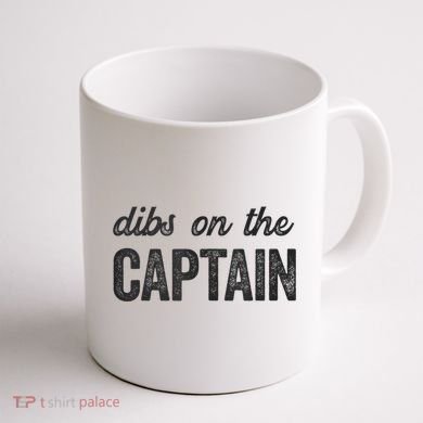 Dibs On The Captain Funny Captain Wife Coffee Mug back