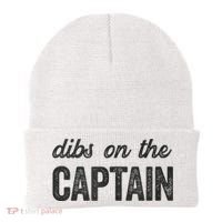 Dibs On The Captain Funny Captain Wife Beanie thumb 0