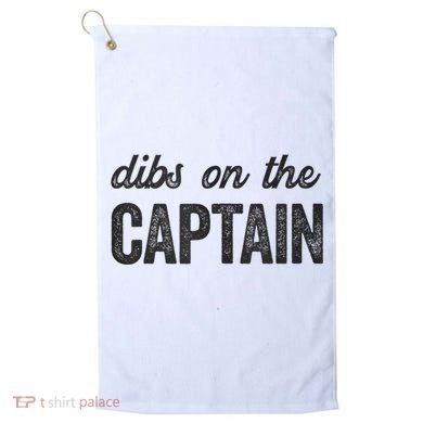Dibs On The Captain Funny Captain Wife Golf Towel