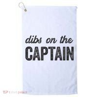 Dibs On The Captain Funny Captain Wife Golf Towel thumb 0