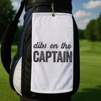 Dibs On The Captain Funny Captain Wife Golf Towel thumb 2