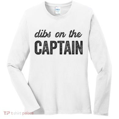Dibs On The Captain Funny Captain Wife Women's Long Sleeve Shirt