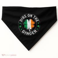 Dibs On The Ginger St Patricks Day Shamrock USA-Made Doggie Bandana thumb 0