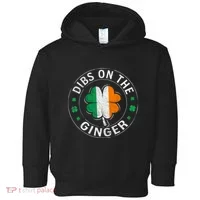 Dibs On The Ginger St Patricks Day Shamrock Toddler Hoodie thumb 0