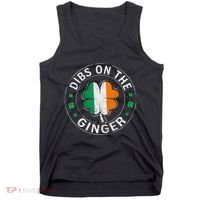 Dibs On The Ginger St Patricks Day Shamrock Tank Top thumb 0
