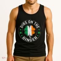 Dibs On The Ginger St Patricks Day Shamrock Tank Top thumb 3