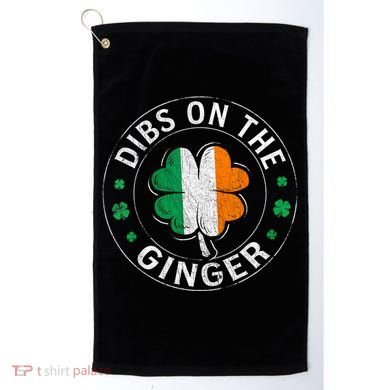 Dibs On The Ginger St Patricks Day Shamrock Golf Towel