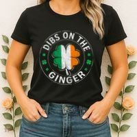 Dibs On The Ginger St Patricks Day Shamrock Women's T-Shirt thumb 2