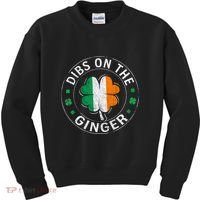 Dibs On The Ginger St Patricks Day Shamrock Kids Sweatshirt thumb 0