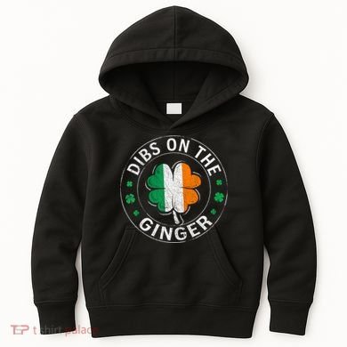 Dibs On The Ginger St Patricks Day Shamrock Kids Hoodie